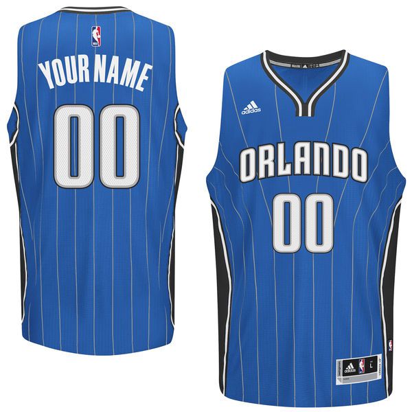 Men Orlando Magic Adidas Blue Custom Swingman Road NBA Jersey